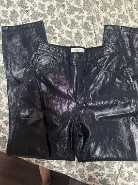 Shiny Navy Coated Abercrombie Jeans